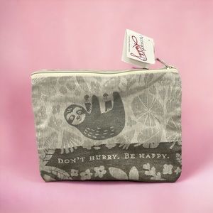 Don’t Hurry, Be Happy Sloth Cosmetic Zipper Pouch